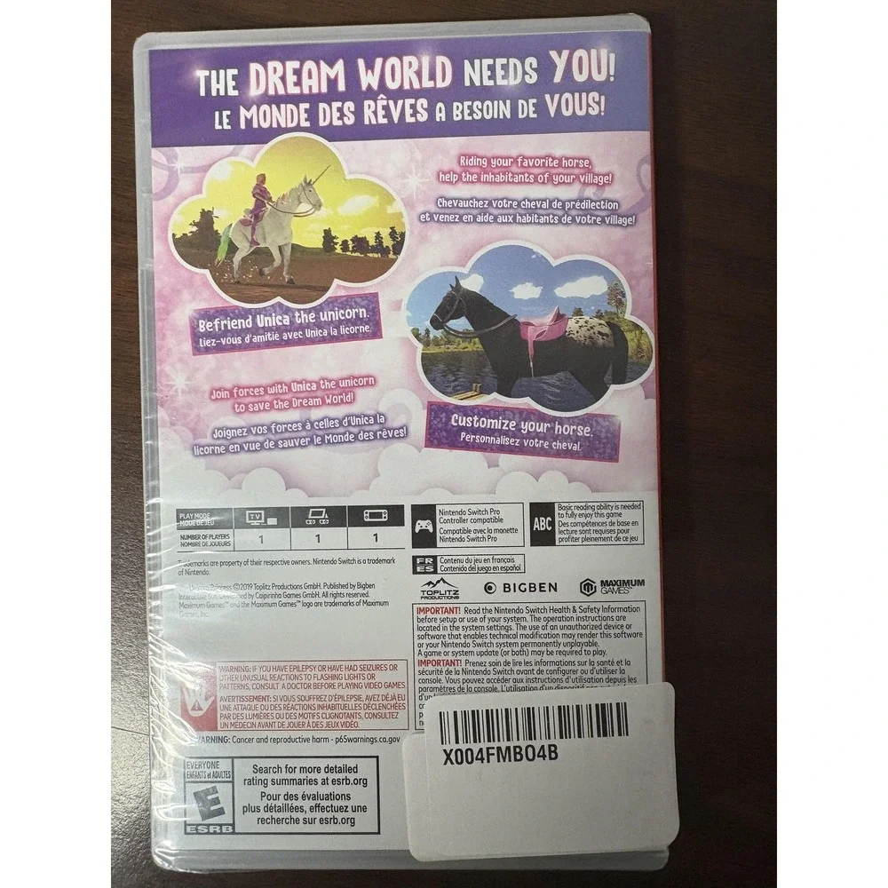 The Unicorn Princess Nintendo Switch Video Game‎ Bigben Horses Unicorn Riding